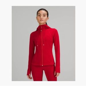 Lululemon Nulu Define Jacket size 12 NWT. Dark red gold details.